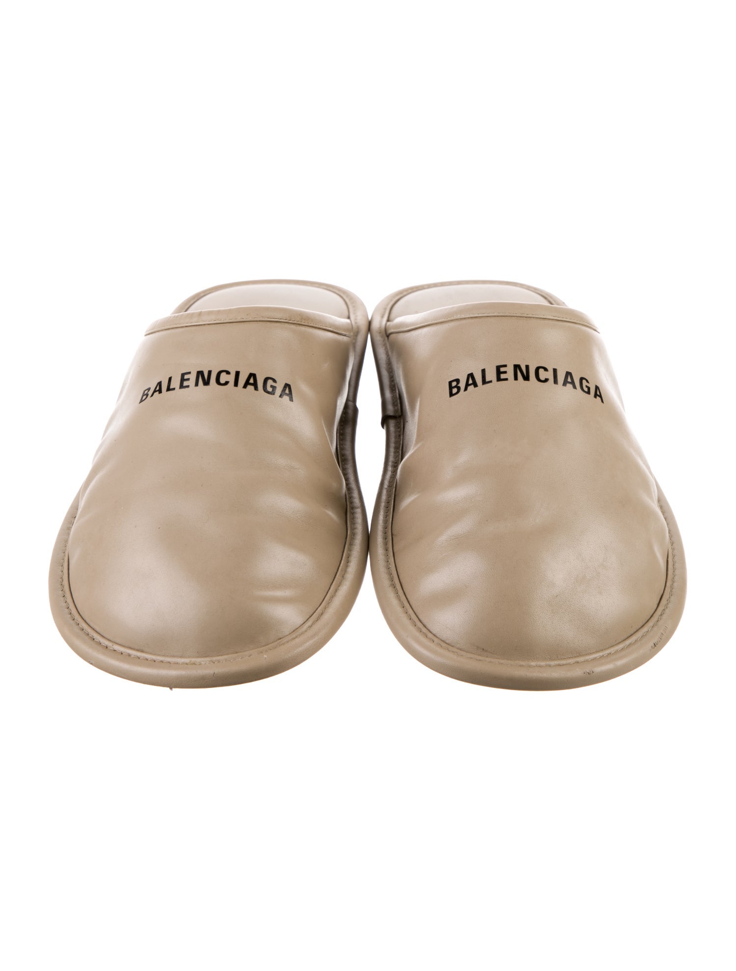 Balenciaga Leather Slippers